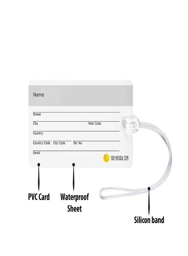 100yellow® Quikry Art Luggage Tags, Bag Tag Travel Id Labels Tag for Baggage Suitcases Bags with Silicon| Multicolor - Image 5