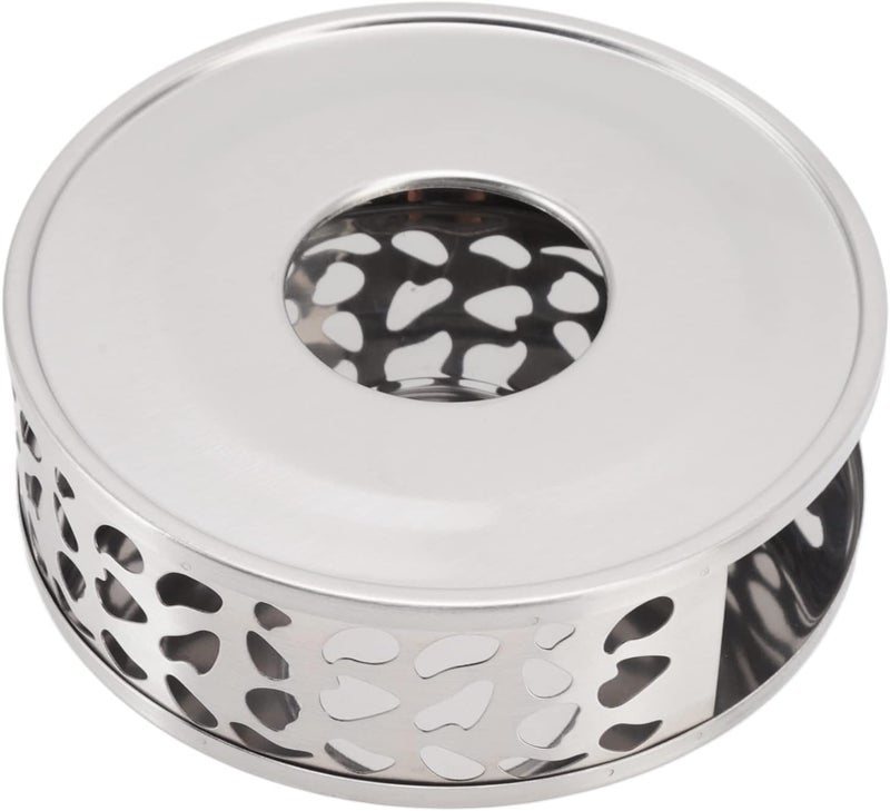 Stainless Steel Teapot Heater, Elegant and, Hollow Design for Light and Shadow, Compact Size, Tea Candle Warmer for Stainless Steel, Glass, Ceramics (Irregular Hole) - Image 2