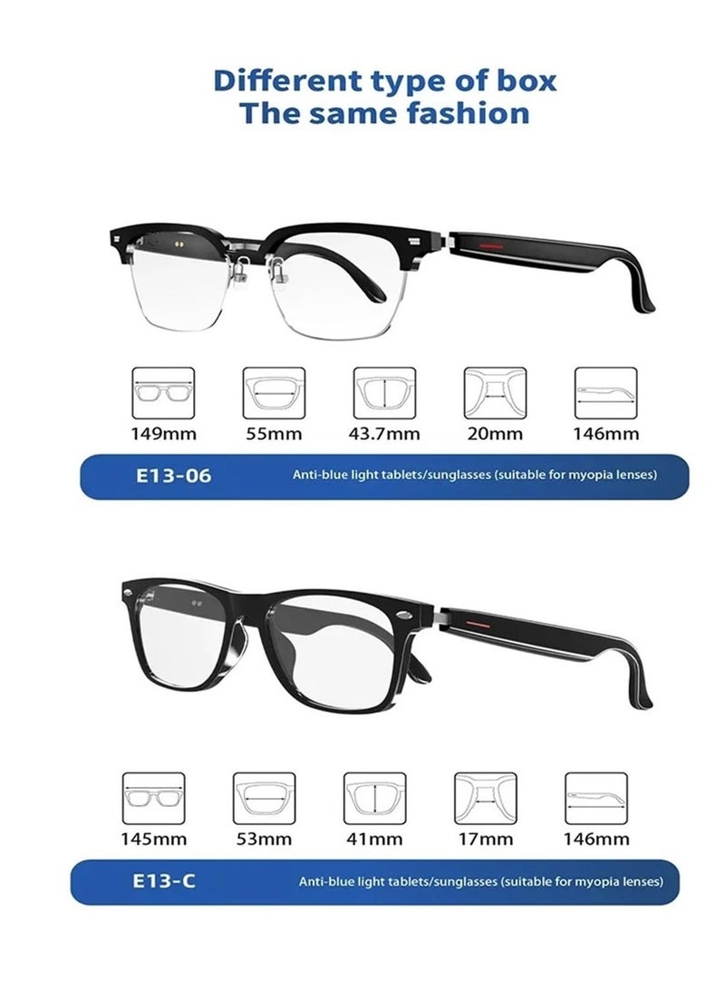 فلوشرينيك نظارات بلوتوث ذكية، نظارات شمسية بلوتوث مفتوحة الأذن، ميكروفون ومكبرات صوت مدمجة، تصنيف مقاومة الماء IP65، مكالمات بدون استخدام اليدين، متوافقة مع المساعدات الصوتية واللمسية، نظارات شمسية ذكية واقية من الأشعة فوق البنفسجية في الهواء الطلق (أسود) - Image 2