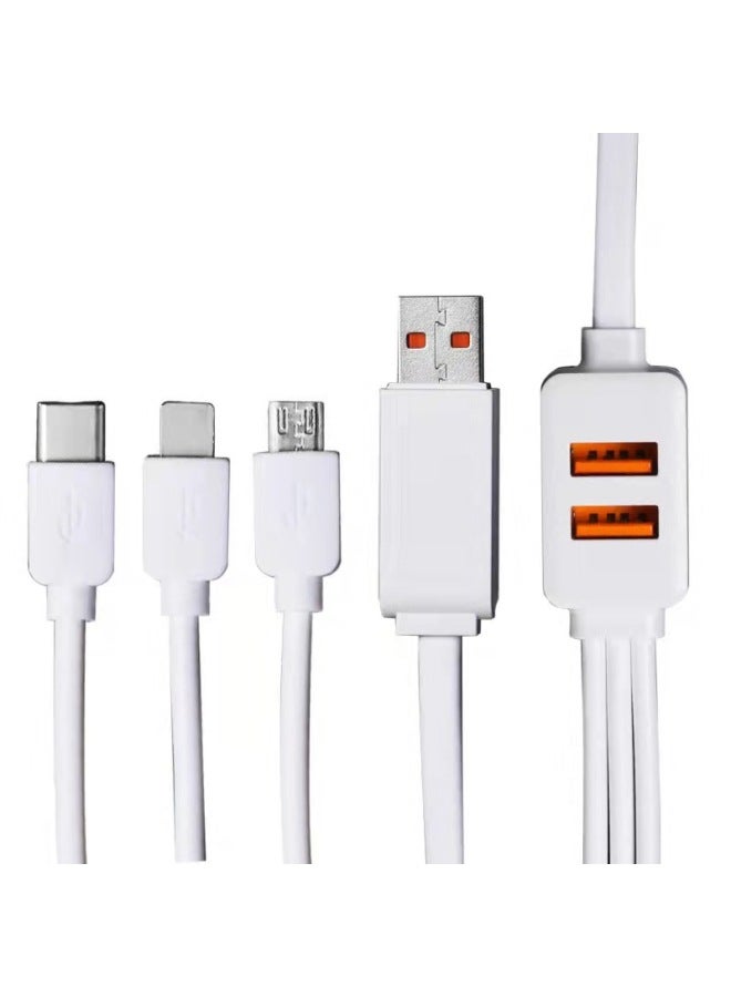 Multi-function Usb Expansion Computer Splitter Converter Fast Charging One-to-three Car Usb Drive Mobile Phone Hub-Number Of Interfaces:Double U One Drag Three  - Image 1