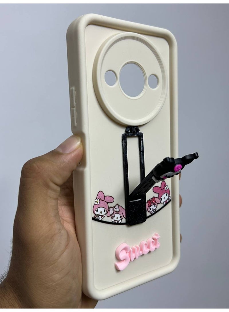 new cartoon-designed back cover with the word "Sweet" on it, compatible with the Xiaomi Redmi A3 phone. - Image 1