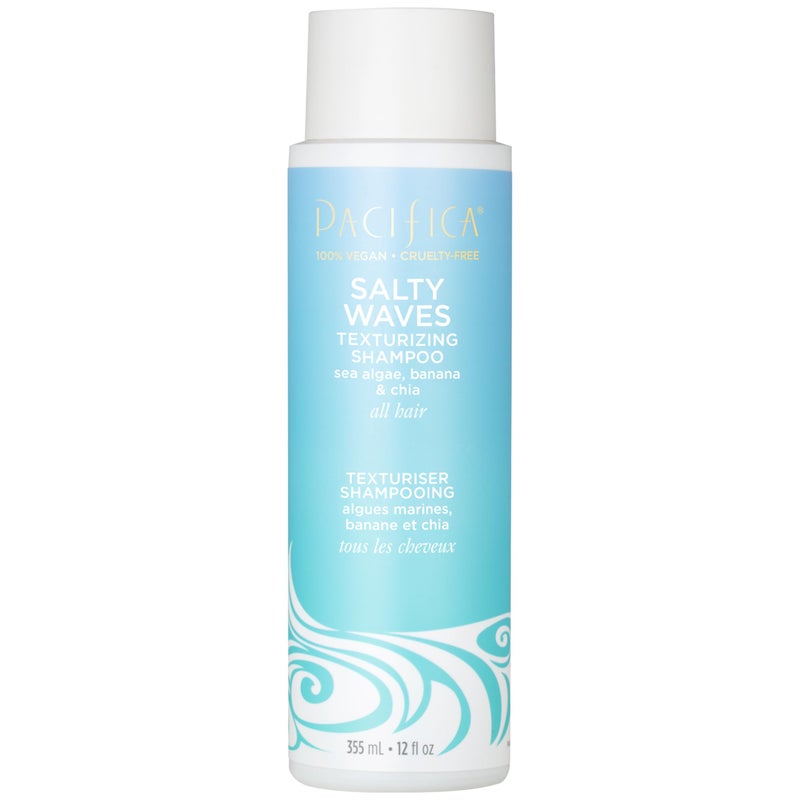 Pacifica Salty Waves Texturizing Shampoo  Beachy Textured Messy Look Hair Styles  Moisturizing Hair Care w Vitamin B  E  Banana Scent Clean Beauty Vegan  CrueltyFree Dermatologist Tested