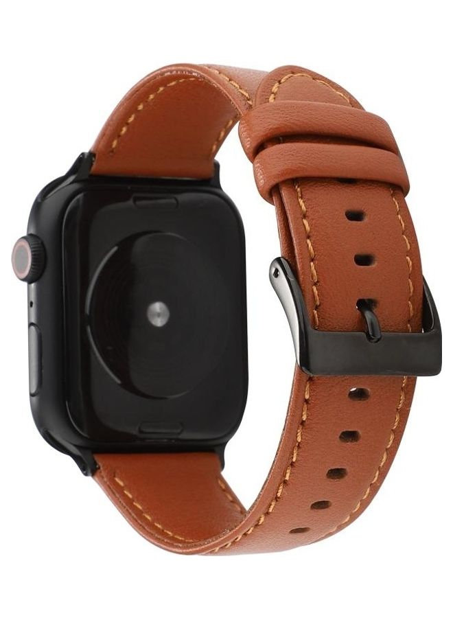 NIBEMINENT Ethnic Replacement Watchband For Apple Watch Series 1/2/3/4/5/6/7/SE 42-44-45mm Brown - Image 1