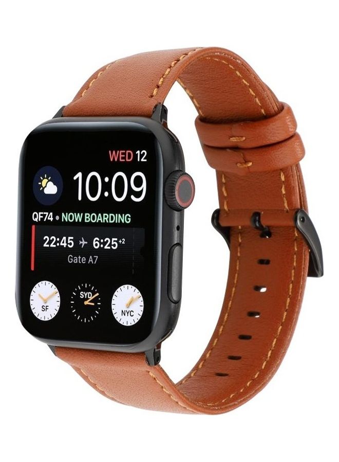NIBEMINENT Ethnic Replacement Watchband For Apple Watch Series 1/2/3/4/5/6/7/SE 42-44-45mm Brown - Image 3