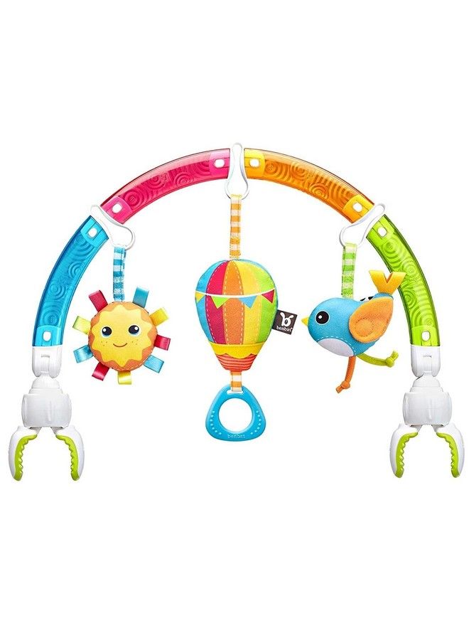 BenBat Baby Stroller Arch Toy. Benbat Rainbow Dazzle Friends Play Bar. Fun Newborns Sensory Activity Adjustable For Bouncers And Car Seat. - Image 2