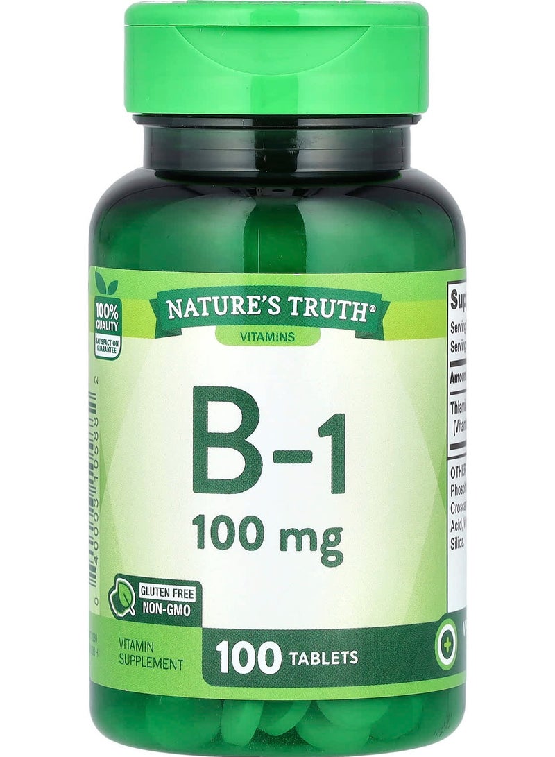 Vitamin B-1, 100 mg, 100 Tablets