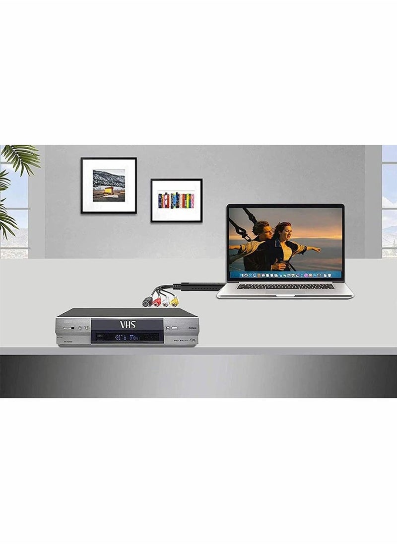 KASTWAVE - USB 2.0 Audio Video Converter, VHS to Digital Converter, Video Capture Card VCR TV to DVD Converter Adapter for Mac, PC Support - Image 1