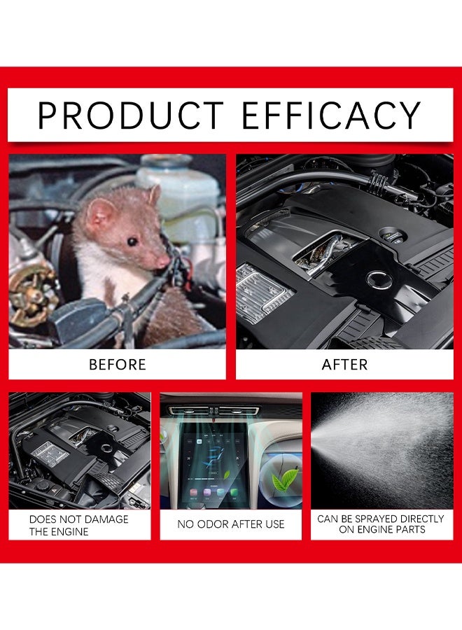 RAYHONG Automobile Engine Rat Repellent Spray, Rats Repellent Spray, Rodent Repellent, 100% Natural Repel Mice, Spray Prevent Rats From Entering The Car Engine, Use To Prevent, Catch And Repel Rats, Eco-Friendly Mouse Repellent Spray Natural Non-Toxic, 60ml - Image 3