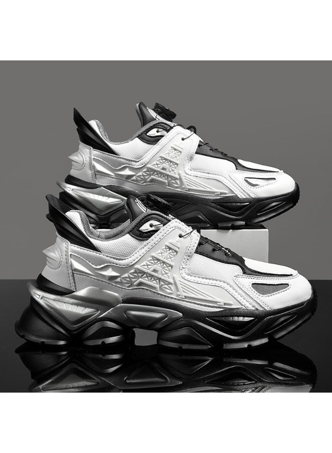 NIBEMINENT Lightweight Running Shoes for Men Woman Designer Wear Resistant Leather Casual Sneakers Lace Up Male Outdoor Sports Shoe  - Image 1