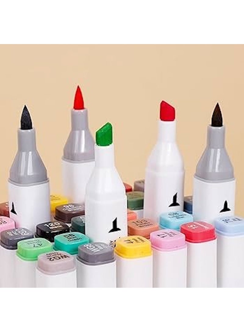Double-Headed Soft Oily Marker Set – 40 Vibrant Colors - Image 2