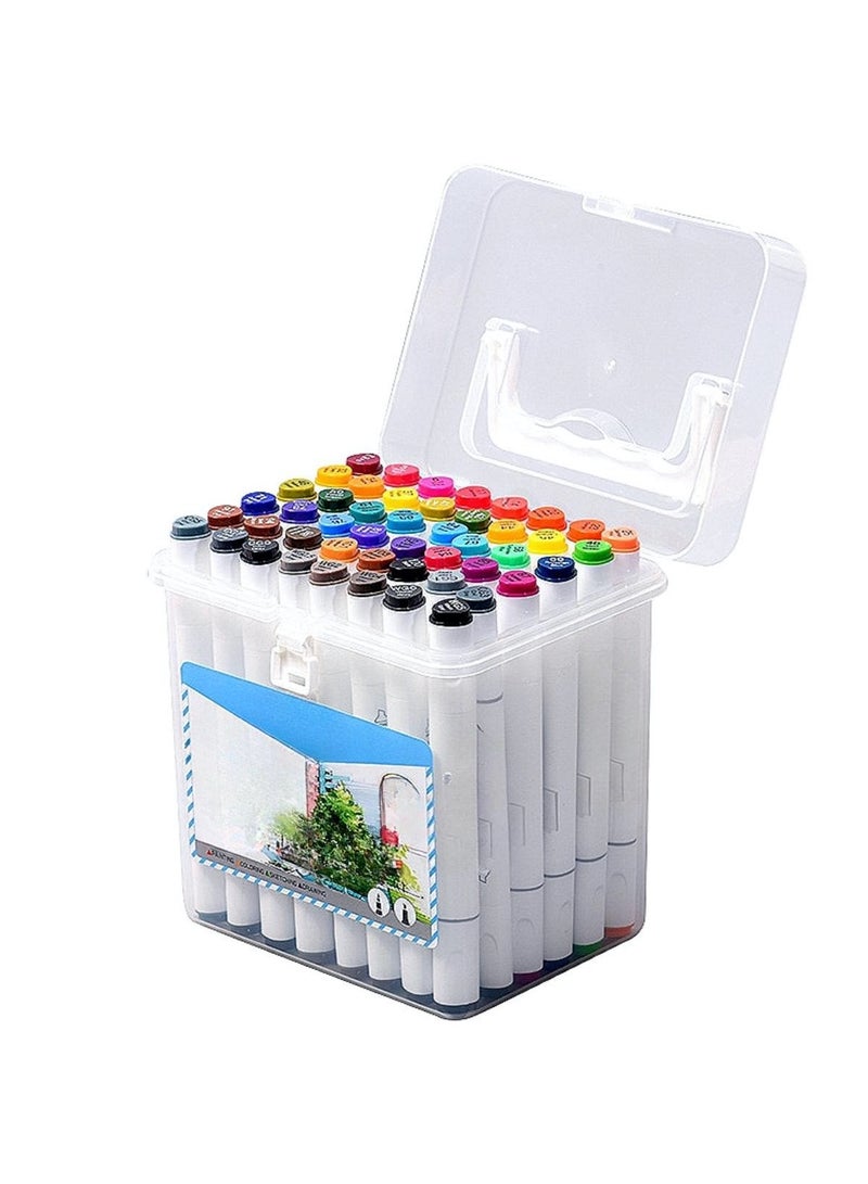 Double-Headed Soft Oily Marker Set – 40 Vibrant Colors - Image 1