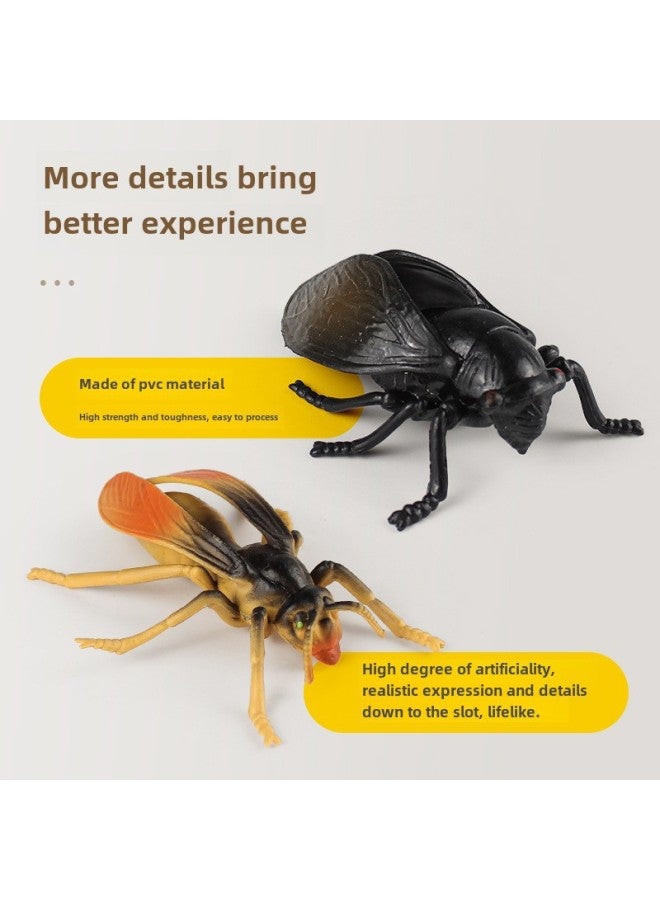 Children's Simulation Insect Toy Animal Model Spider Butterfly Seal Dragonfly Centipede Mantis Specimen Ornaments-Color:X-70 Caterpillar  - Image 4