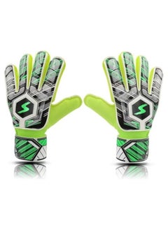 ATRJSZ Children Football Gloves, Kids Youth Football Soccer Goalkeeper Goalie Training Gloves Gear with Strong Grips Palms, Soccer Goalie Goalkeeper Gloves for Kids Boys Children(7#)  - Image 2