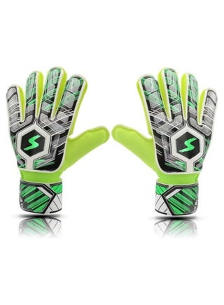 Children Football Gloves, Kids Youth Football Soccer Goalkeeper Goalie Training Gloves Gear with Strong Grips Palms, Soccer Goalie Goalkeeper Gloves for Kids Boys Children(7#) - view 2