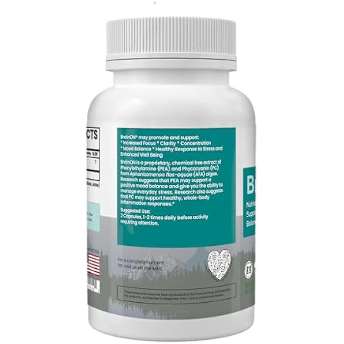 E3LIVE BrainON - Wild-Harvested AFA Extract for Mood Balance & Focus 90 Count - Image 3