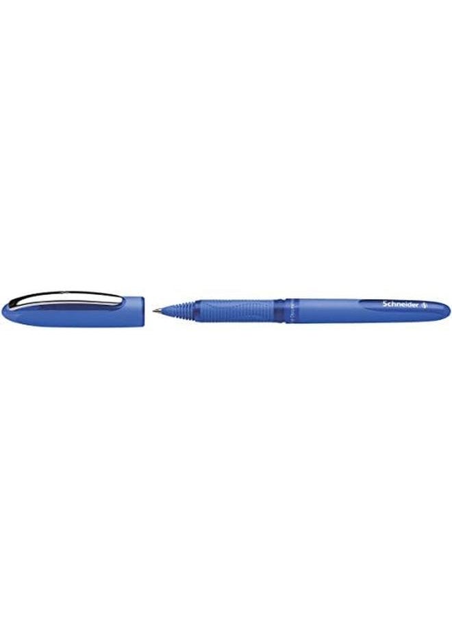 Schneider - One Hybrid C Rollerball Pen 0.3 Mm Hybrid Conical Tip Light Blue Barrel Blue Ink Box Of 10 Pens 183103 - Image 1