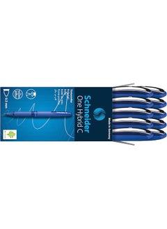 One Hybrid C Rollerball Pen 0.3 Mm Hybrid Conical Tip Light Blue Barrel Blue Ink Box Of 10 Pens 183103