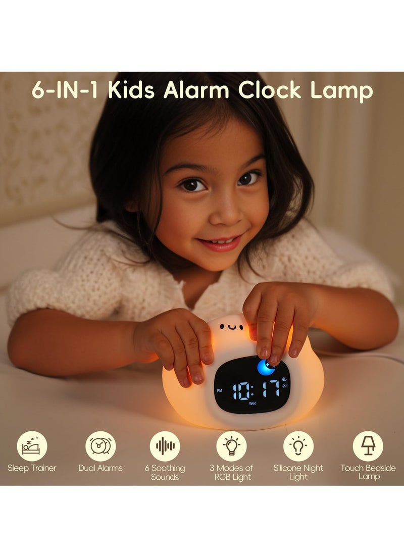 Bukela Ok to Wake Clock for Kids, Kids Alarm Clock for Bedroom, Cloud-Shaped Cute Touch Night Light, Sleep Training Clocks with 6 White Noise Sound Machine - Image 2