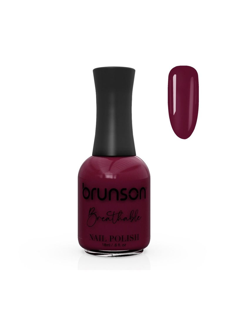 Brunson Breathable Nail Polish Halal Nail Lacquer Wudu friendly Quick Dry long lasting but easy peel off Glossy Shine Water Based Nail paint 18ml