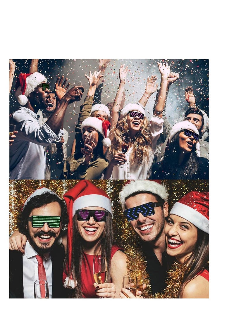 Wireless LED Glowing Glasses, Party Favor Glasses, USB Rechargeable LED Light Up Glasses with Flashing Neon, 11 Patterns LED Luminous Eyeglasses for Parties, Nightclub, , Concerts  - Image 3