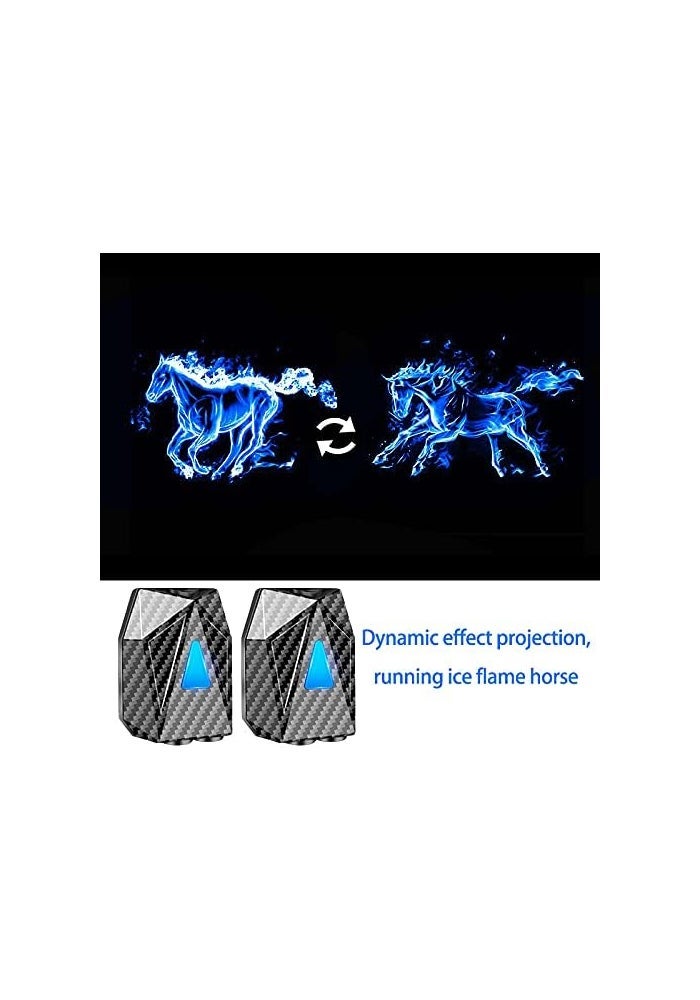 LZLRUN Animated Projection Welcome Light - Running Ice Fire Horse LED Light for Car - Image 2
