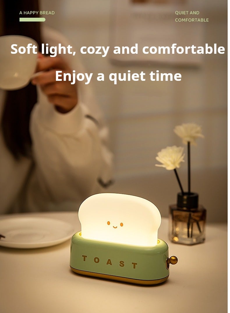 USB Rechargeable Cute Toaster-Shaped LED Night Light – Warmth Illuminates Every Moment, Decorative Table Lamp, Perfect for Home, Birthday Gift - Image 3