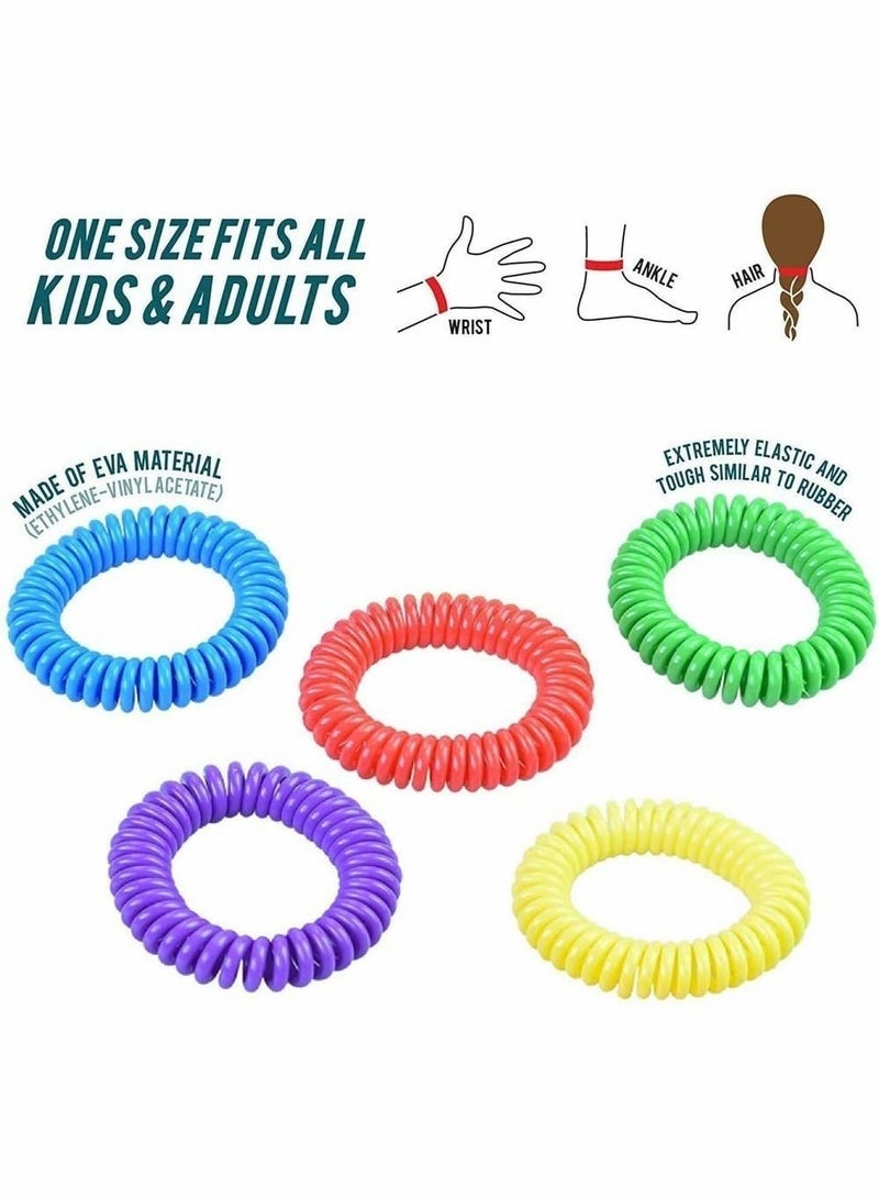 كاست ويف ١٠ أساور طاردة للبعوض، مصنوعة من السترونيلا الطبيعية بالكامل وخالية من مادة DEET، تحمي من البعوض الصغير، مقاومة للماء، مناسبة للاستخدام الخارجي، آمنة للبالغين والأطفال - Image 2