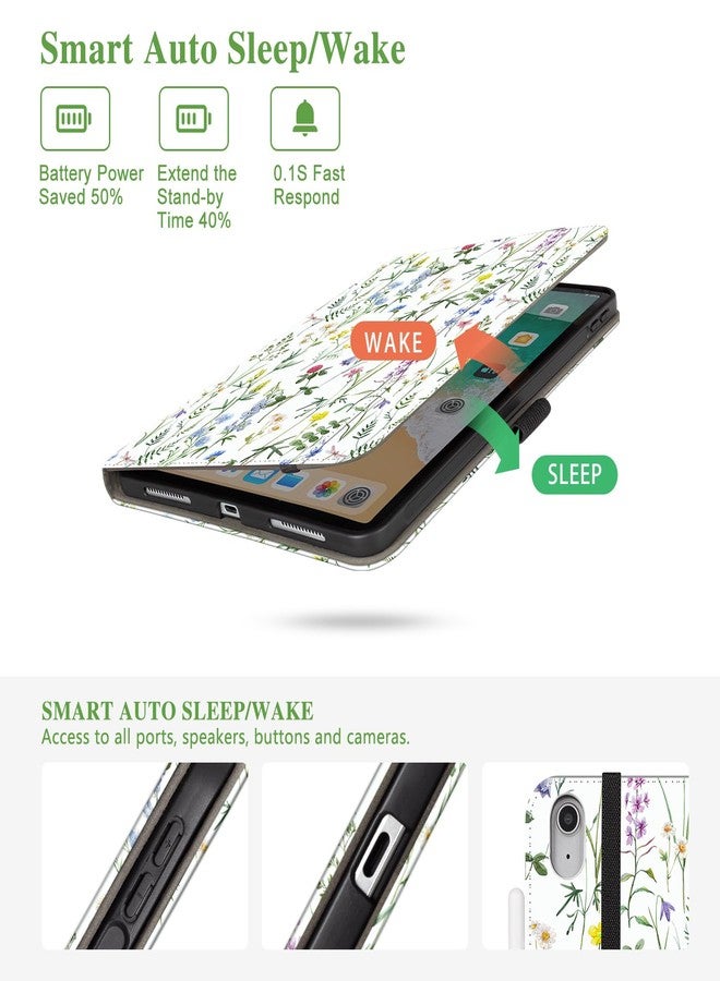 Vimorco for iPad 10th/ (A16) 11th Generation Case, for iPad Case 11th/10th Generation with Pencil Holder/Hand Strap/Pocket, Adjustable Angle, Fit iPad Cover 11th/10th Gen, Flower Art Floral - Image 5