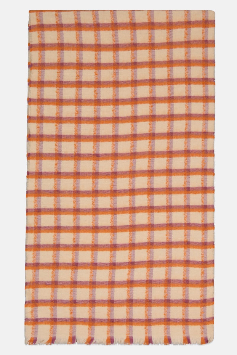 Reserved Women Checkered Scarf, Multicolor - Image 2