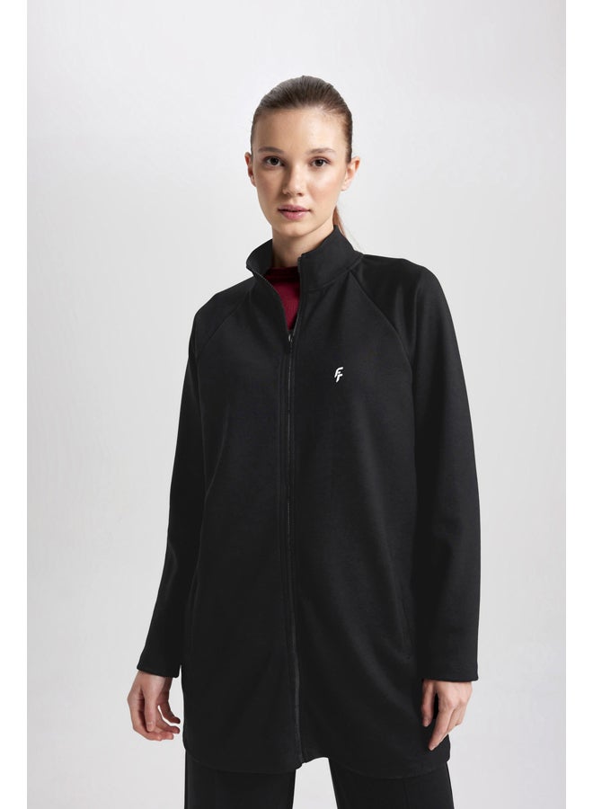 DeFacto Woman Stand- Up Collar Long Sleeve Knitted Cardigan  - Image 3