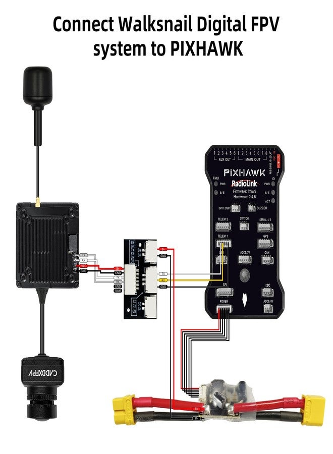 Radiolink Divit Digital Video Transmission Adapter Board for DJI DIGITAL FPV SYSTEM, DJI O3 Air Unit, Caddx Walksnail Avatar HD System, compatible with Mini Pix, crossflight, PIXHAWK - Image 4