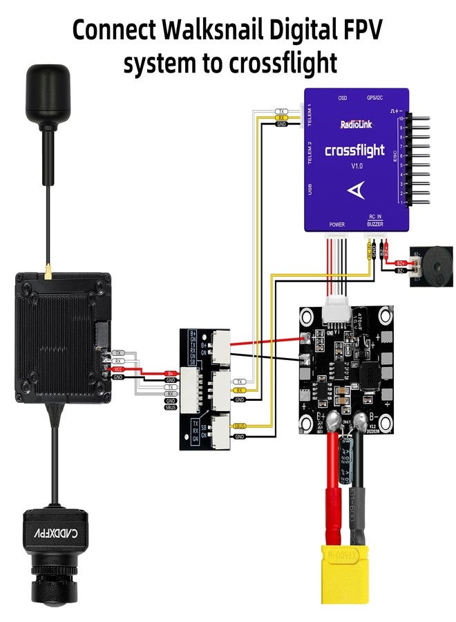 Radiolink Divit Digital Video Transmission Adapter Board for DJI DIGITAL FPV SYSTEM, DJI O3 Air Unit, Caddx Walksnail Avatar HD System, compatible with Mini Pix, crossflight, PIXHAWK - Image 5