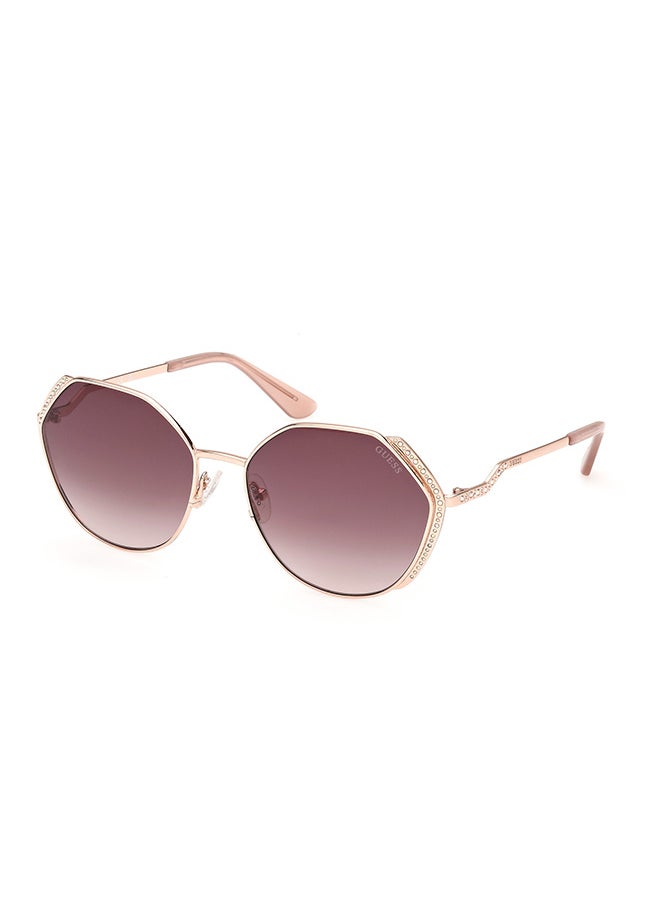 GUESS Women's UV Protection Hexagon Sunglasses - GU7842-S28Z58 - Lens Size: 58 Mm  - Image 1