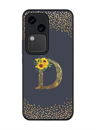 Rugged Black edge case for Vivo V30 5G, Flexible Cover -  Custom Monogram Initial Letter Mandala Floral Pattern Alphabet - D  (Grey ) - pzsku/Z076211BAF8B348DD129FZ/45/_/1715418787/64e60ae7-b11e-448c-8013-db2d1d19d1b3