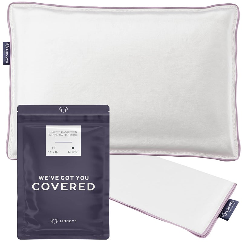 Lincove Lincove 100% Cotton Nap Pillow Protector - Zipper Closure - 500 Thread Count - Size 13 x18  - Image 1