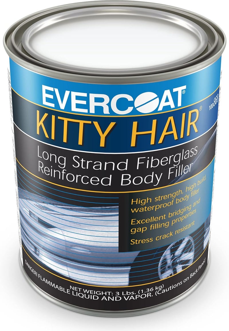Evercoat Everocat Kitty Hair Long Strand Fiberglass Reinforced Filler for Fiberglass & Sheet Metal - 32 Fl Oz - Image 1