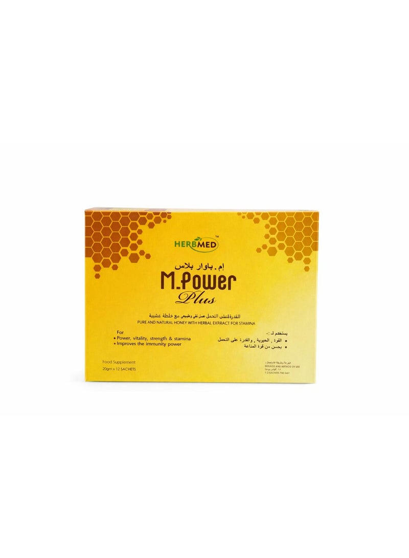 M-Power Plus Honey 20 G Sachet 12S