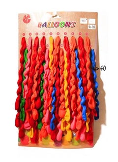co arma Long spiral balloon, multi-colored, 40 pieces  - Image 2