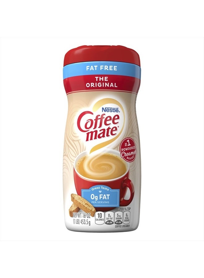 Coffee Mate كريم القهوة ميت الأصلي خالي من الدهون مسحوق 1 عبوة 16 أونصة - Image 1