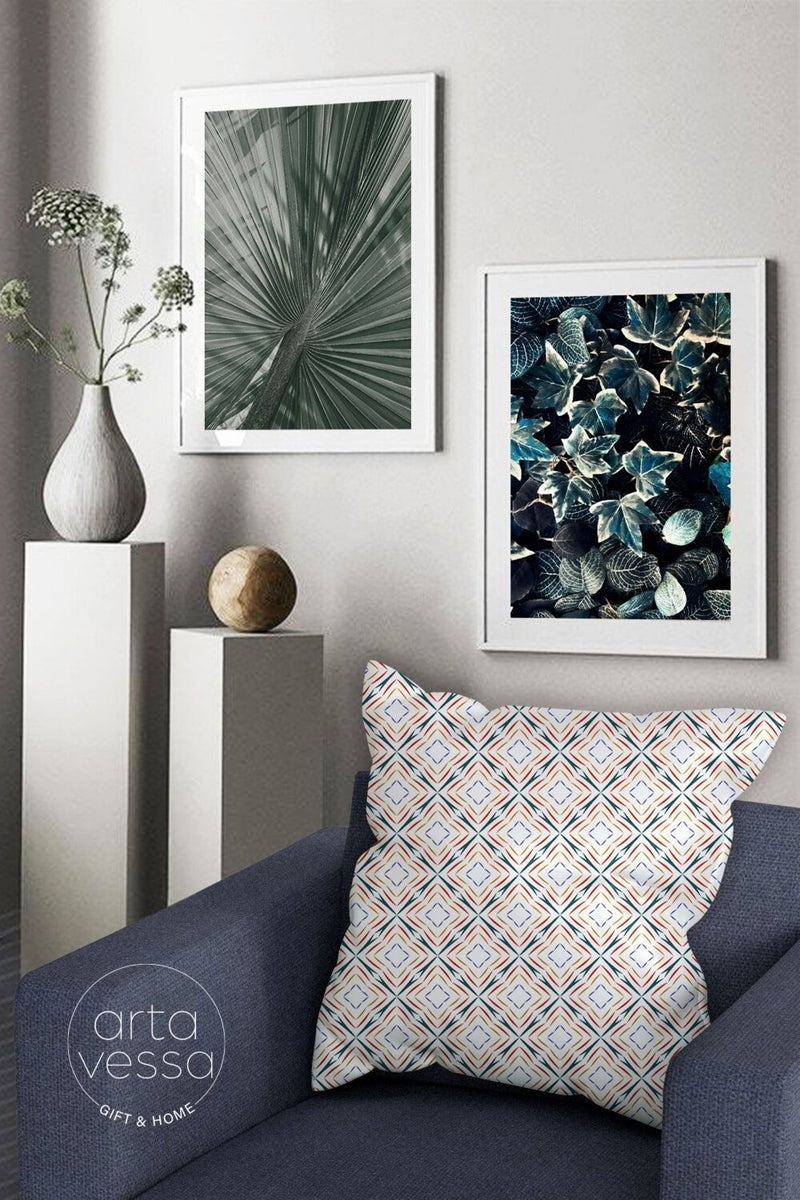 Double Sided Digital Printed Decorative Faux Leather Throw Pillow Cover  - Image 2