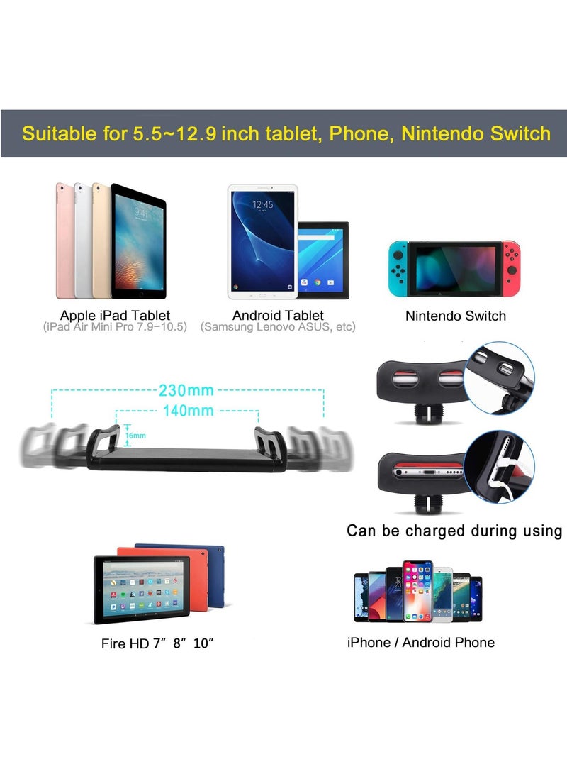 شو وو حامل أرضي للأجهزة اللوحية بقاعدة متينة شديدة التحمل، حامل iPad للسرير العلوي مع زاوية وارتفاع قابل للتعديل، متوافق مع الهواتف المحمولة والكمبيوتر اللوحي مقاس 4.5-13 بوصة، لأجهزة iPad Mini Air Pro وGalaxy Tab وKindle  - Image 4