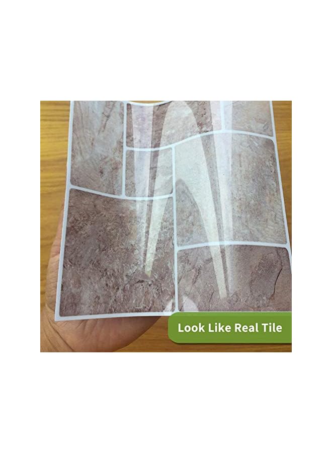 S-TOP 25 Pcs Self-Adhesive Tile Transfer for Home Decor, Peel and Stick Tile Decal, Water-Proof Backsplash Wall Tile Sticker for Kitchen Bathroom, 4x4inch - Image 3