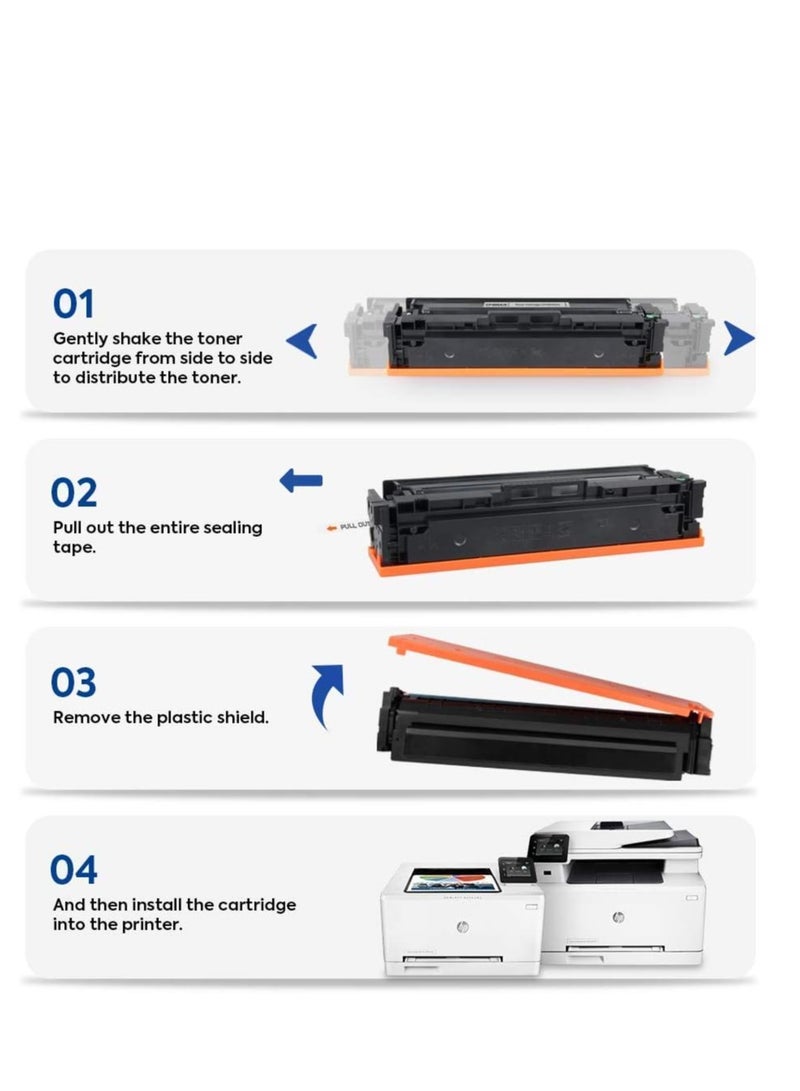 دي دبليو خرطوشة حبر متوافقة DW 207A بديلة لخرطوشة الحبر المتوافقة لمجموعة الحبر HP 207A W2210A W2210A التي تعمل مع طابعة HP Color Laserjet Pro M255nw M255dw M255dw MFP M282nw M283fdn M283fdw (سماوي) - Image 4