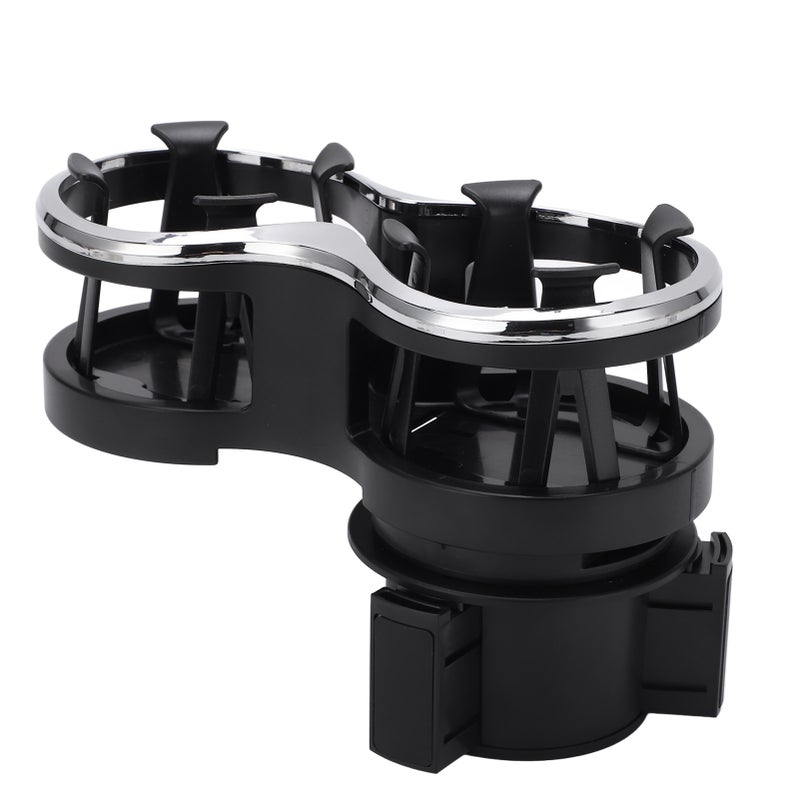 Car 2 in 1 Cup Holder Drinking Bottle Bracket Black Universal for Milk Tea Can Ashtray - Image 1