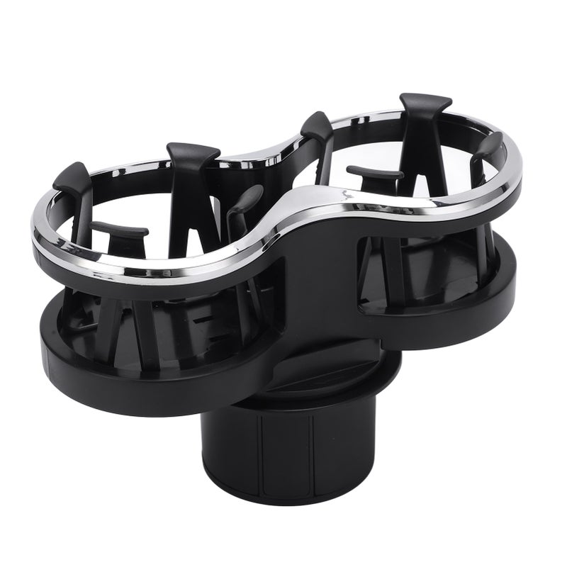 Car 2 in 1 Cup Holder Drinking Bottle Bracket Black Universal for Milk Tea Can Ashtray - Image 5