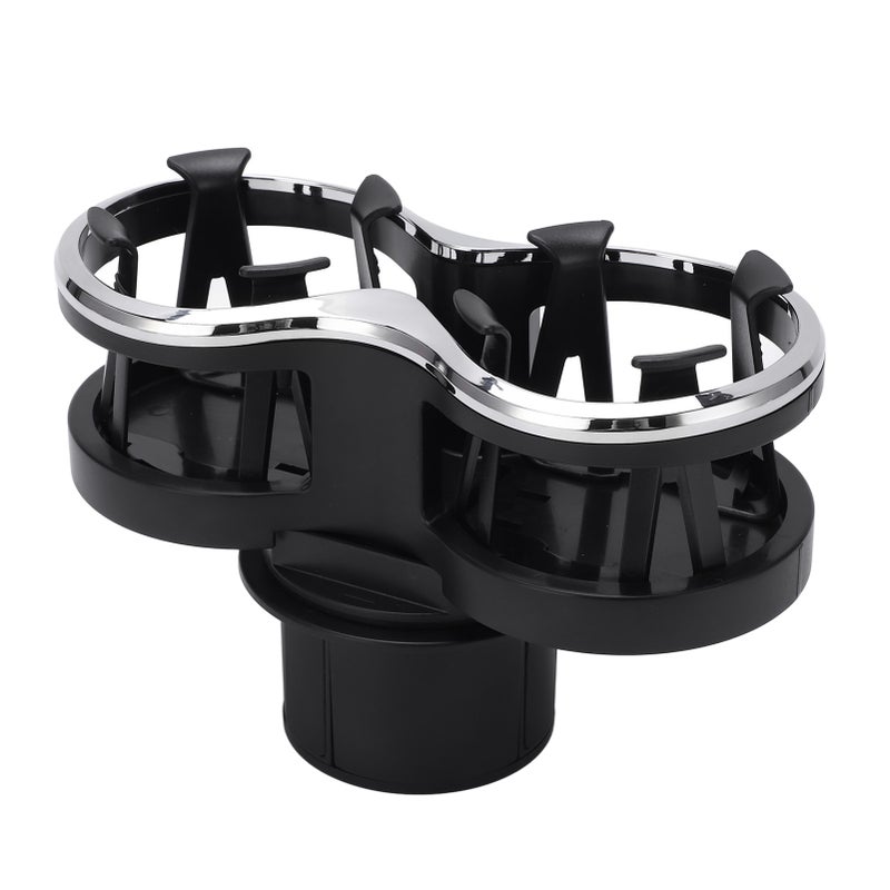 Car 2 in 1 Cup Holder Drinking Bottle Bracket Black Universal for Milk Tea Can Ashtray - Image 3