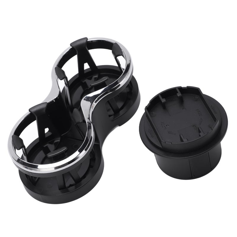 Car 2 in 1 Cup Holder Drinking Bottle Bracket Black Universal for Milk Tea Can Ashtray - Image 2