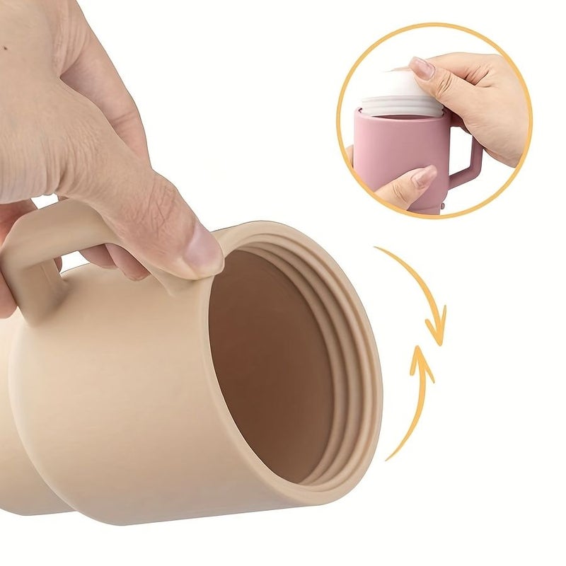 Rose Purple Double Straw Silicone Baby Training Cup with Lid And Small Handle Leak Proof Water Cup Specially Designed For Toddlers Portable Easy To Clean - Image 3