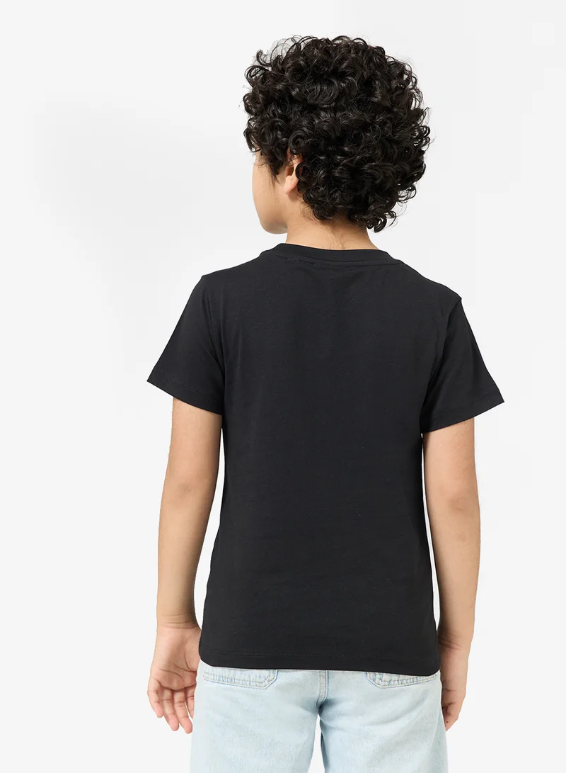 لاكوست تيشيرت أطفال برقبة دائرية بشعار