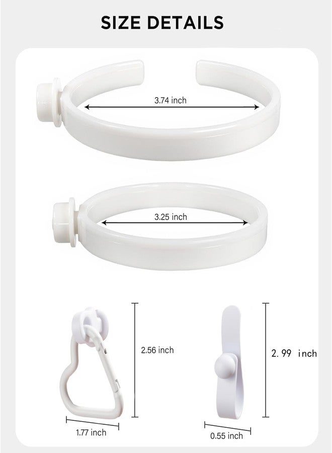 LETGO Cup Holder for Bogg Bag - Compatible with Stanley 30oz/40oz Tumblers, Bogg Bag Accessories Insert Hook Carabiner Keychain Holder Charms (New White) - Image 2